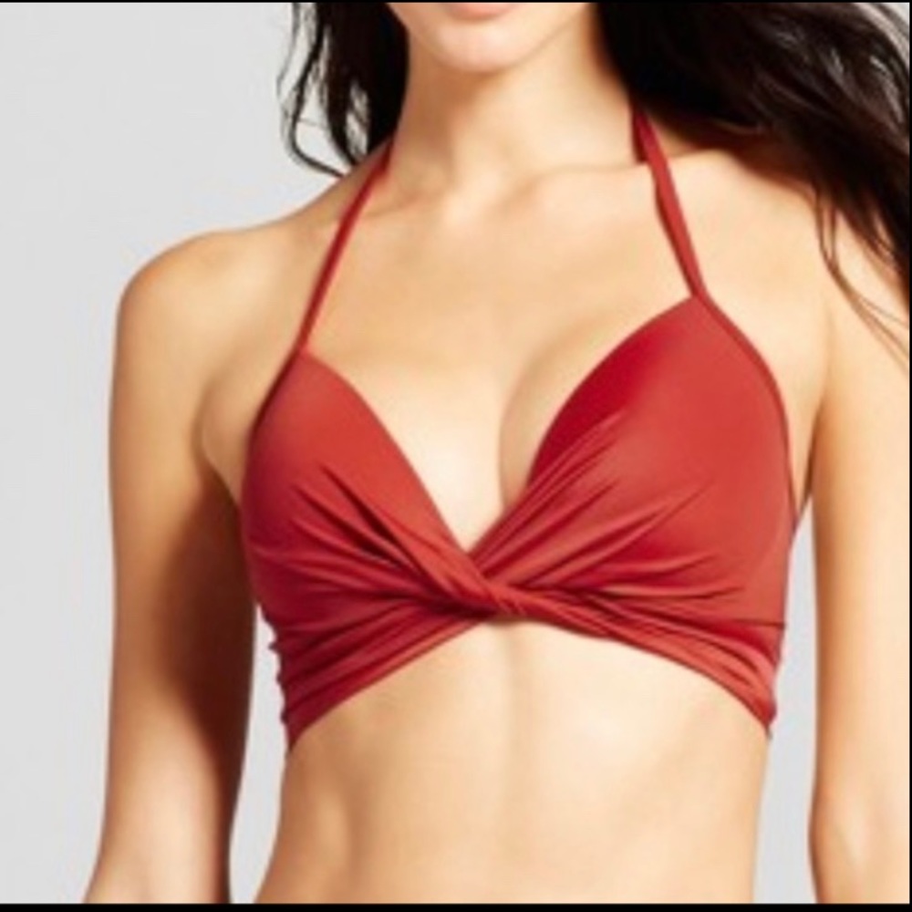 Brand new red bikini top